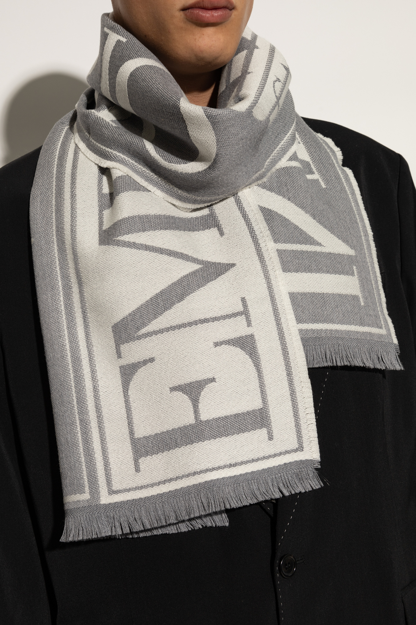 Emporio Armani Scarf with Logo Men s Accessories Vitkac